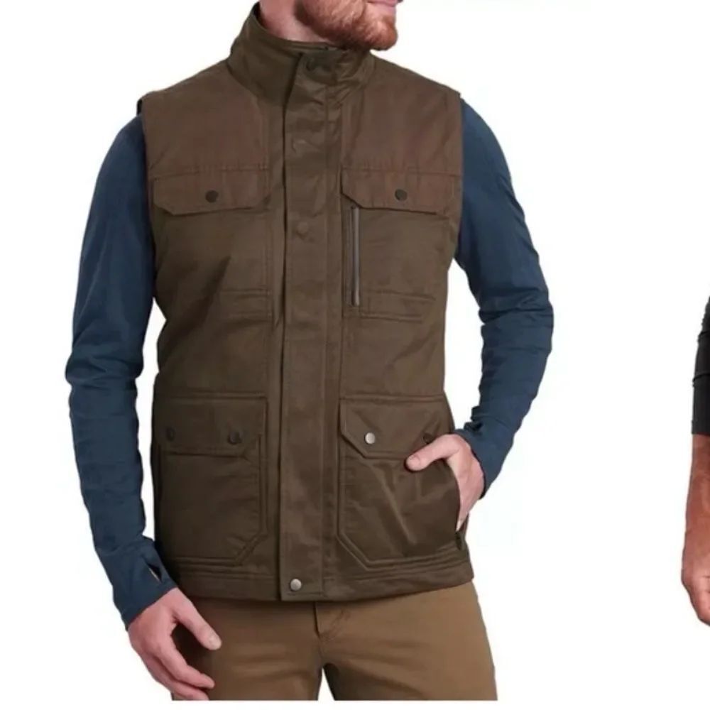 Men's Kuhl Kollusion Fleece Lined Vest Brown Mens Small